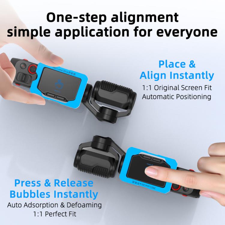 Protezione per obiettivo BRDRC Jet per Insta360 Luna Ultra, protezione per schermo in vetro temperato AR., Screen Protector+Tool, Lens+Screen Protector+Tool