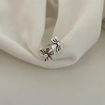 Anelli aperti regolabili in argento sterling 925 con fiore di margherita vintage, gioielli retrò da dito, J2482