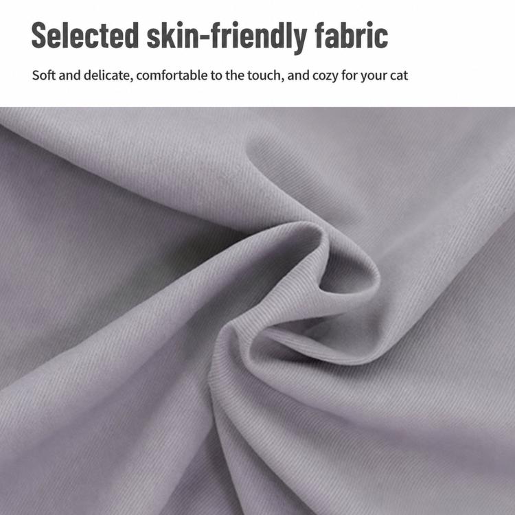 Grembiule estivo per la toelettatura dei gatti, ideale per tagliare le unghie, con design anti-pelo e apertura per i piedi.