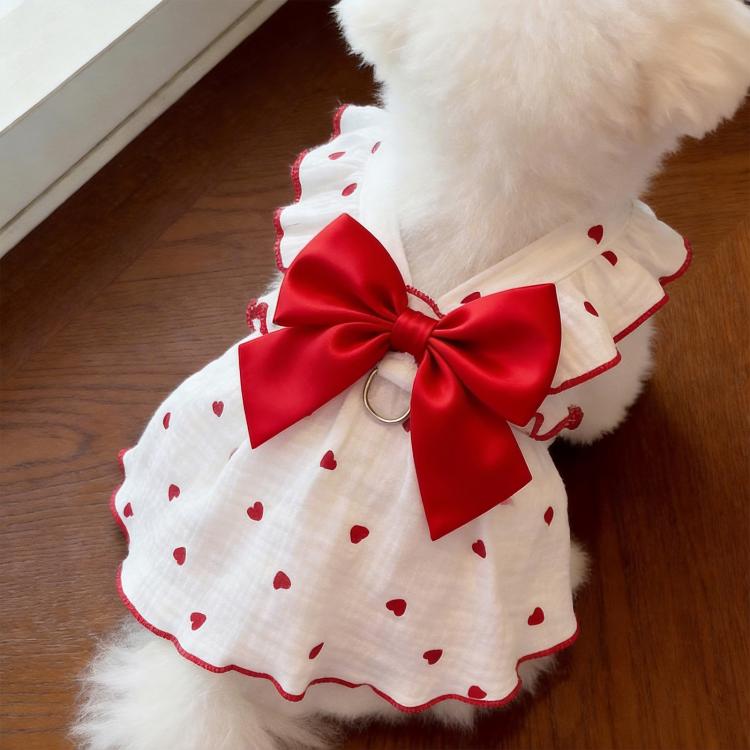 Vestito estivo per gatti, leggero e anti-perdita di pelo, con pettorina indossabile per animali domestici., XS, S, M, L