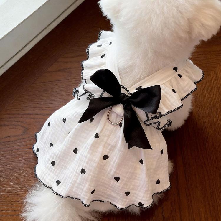 Vestito estivo per gatti, leggero e anti-perdita di pelo, con pettorina indossabile per animali domestici., XS, S, M, L