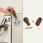 Accessori di modifica in legno di noce per macchine da caffè espresso Gemilai 3006/3145/3145B, Anti-Scald Ring, Steam Lever Knob, Steam Wand Sleeve, 2-Piece Set, 3-Piece Set
