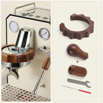 Accessori di modifica in legno di noce per macchine da caffè espresso Gemilai 3006/3145/3145B, Anti-Scald Ring, Steam Lever Knob, Steam Wand Sleeve, 2-Piece Set, 3-Piece Set