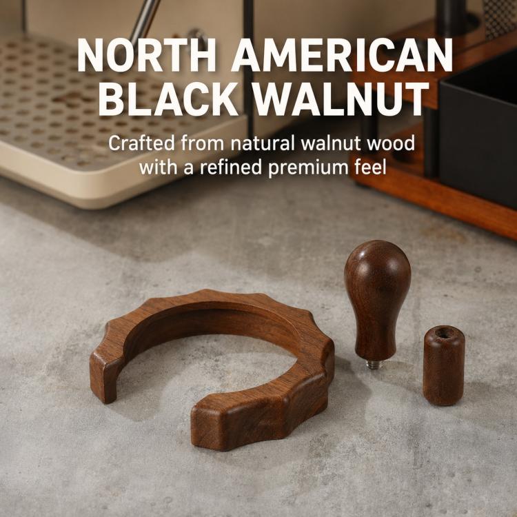 Accessori di modifica in legno di noce per macchine da caffè espresso Gemilai 3006/3145/3145B, Anti-Scald Ring, Steam Lever Knob, Steam Wand Sleeve, 2-Piece Set, 3-Piece Set