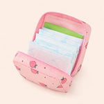 Borsa porta assorbenti igienici portatile, astuccio per coppetta mestruale impermeabile, borse per il primo ciclo con cerniera
