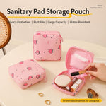 Borsa porta assorbenti igienici portatile, astuccio per coppetta mestruale impermeabile, borse per il primo ciclo con cerniera