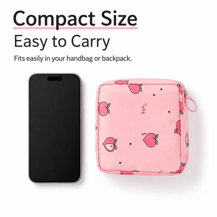 Borsa porta assorbenti igienici portatile, astuccio per coppetta mestruale impermeabile, borse per il primo ciclo con cerniera