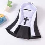 Costume da suora estiva per gatti, leggero, traspirante, divertente abito per foto di animali domestici, S, M, L