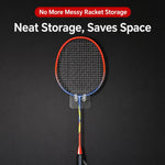 10 ganci adesivi da parete per racchette da badminton, senza foratura, porta racchette da tennis, impermeabile, con spina di alimentazione.