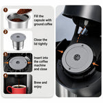 Capsule K-Cup a singolo ago per Keurig 1.0 e 2.0, filtro per caffè ricaricabile in acciaio inossidabile., 1 Pack, 6 Packs