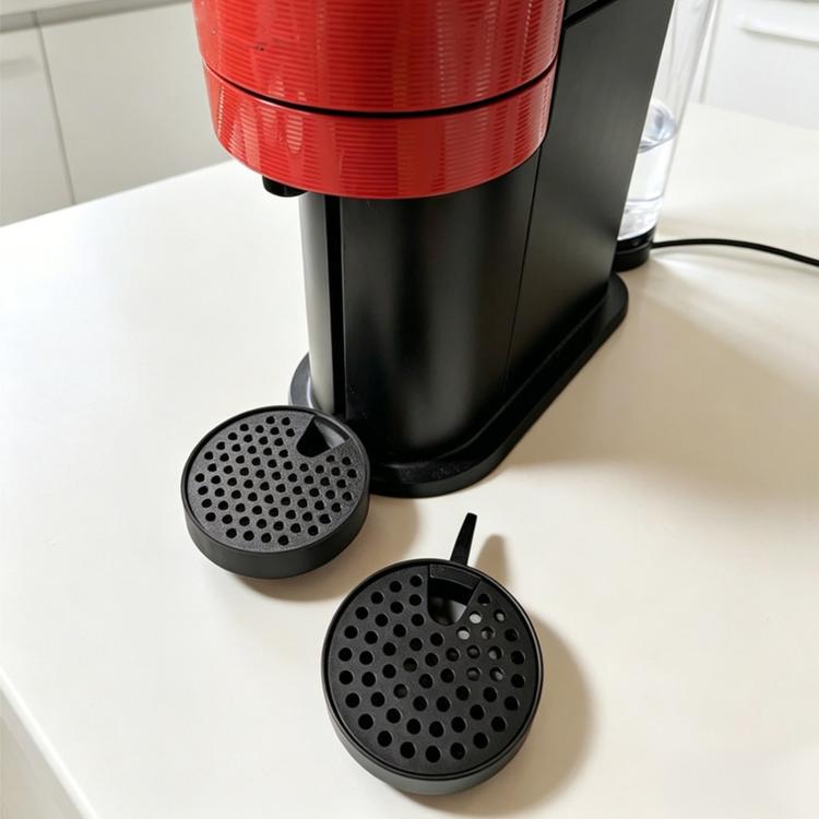Vassoio raccogligocce di ricambio per Nespresso Vertuo Next, piattaforma di supporto per tazze e griglia antigoccia in PLA stampata in 3D.