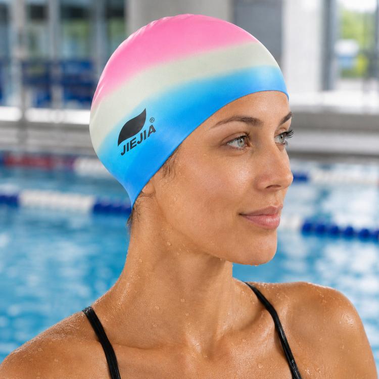 Cuffia da nuoto JIEJIA extra large in silicone elastico e impermeabile