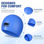 Cuffia da nuoto JIEJIA extra large in silicone elastico e impermeabile