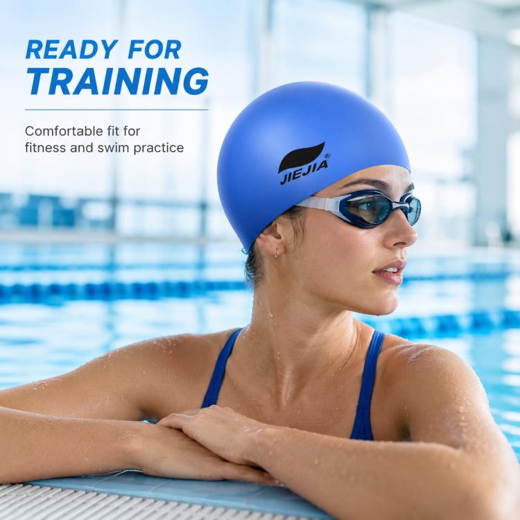 Cuffia da nuoto JIEJIA extra large in silicone elastico e impermeabile