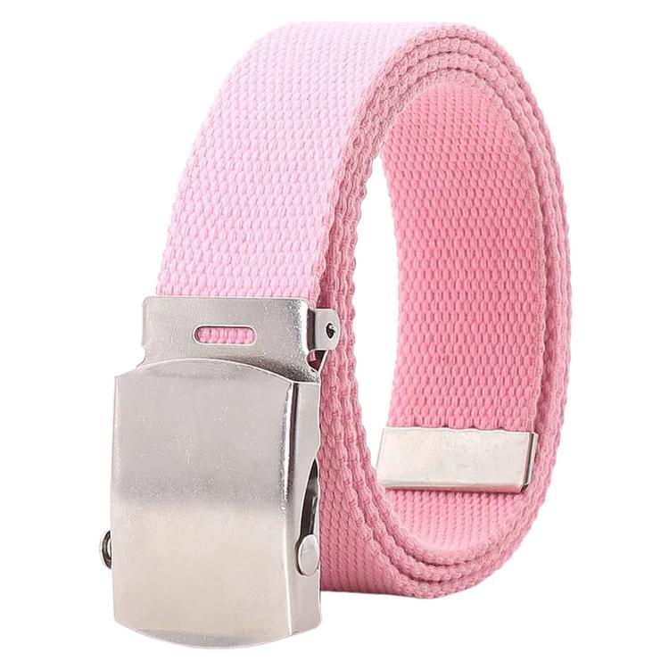 Cintura da uomo in tela, larghezza 32 mm, stretta, casual, con fibbia automatica scorrevole., 115cm, 125cm