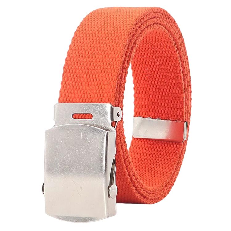 Cintura da uomo in tela, larghezza 32 mm, stretta, casual, con fibbia automatica scorrevole., 115cm, 125cm