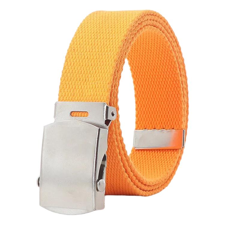 Cintura da uomo in tela, larghezza 32 mm, stretta, casual, con fibbia automatica scorrevole., 115cm, 125cm