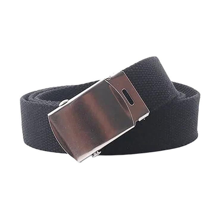 Cintura da uomo in tela, larghezza 32 mm, stretta, casual, con fibbia automatica scorrevole., 135cm