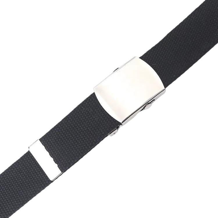 Cintura da uomo in tela, larghezza 32 mm, stretta, casual, con fibbia automatica scorrevole., 135cm