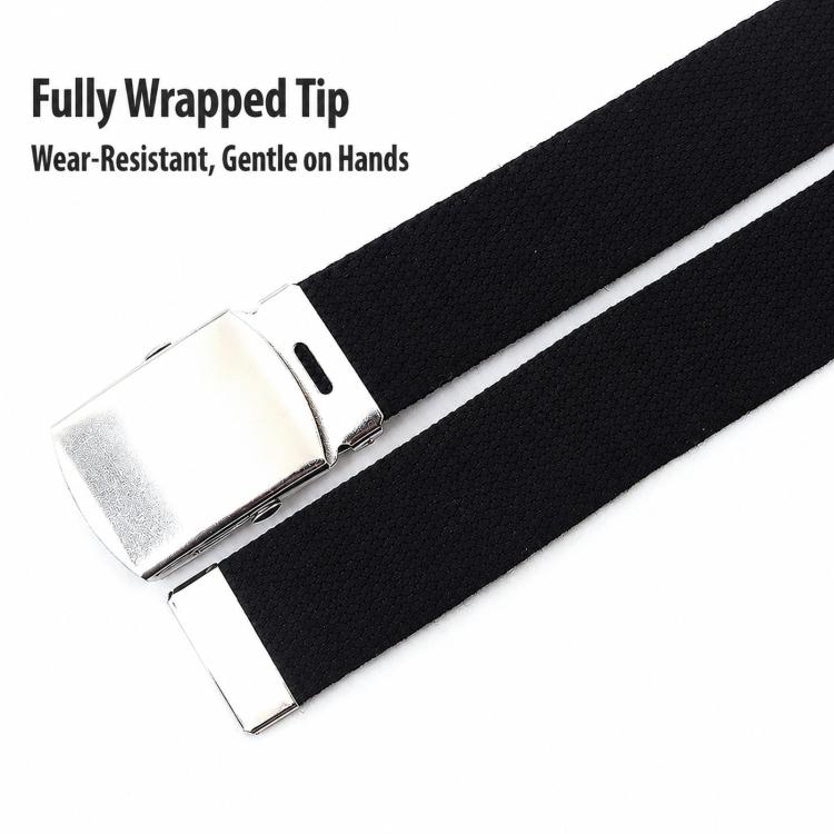 Cintura da uomo in tela, larghezza 32 mm, stretta, casual, con fibbia automatica scorrevole., 135cm