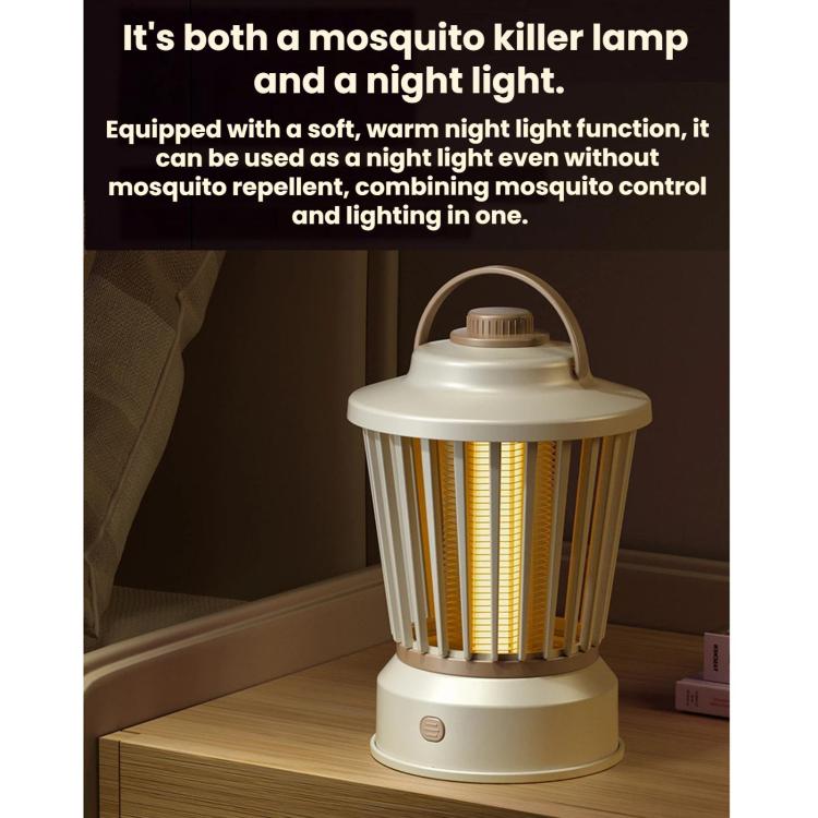 Luce notturna portatile antizanzare per uso domestico e esterno, Beige Straight Plug, Gray-purple Straight Plug, Beige Charger/Plug-in, Gray Purple Charger/Plug-in