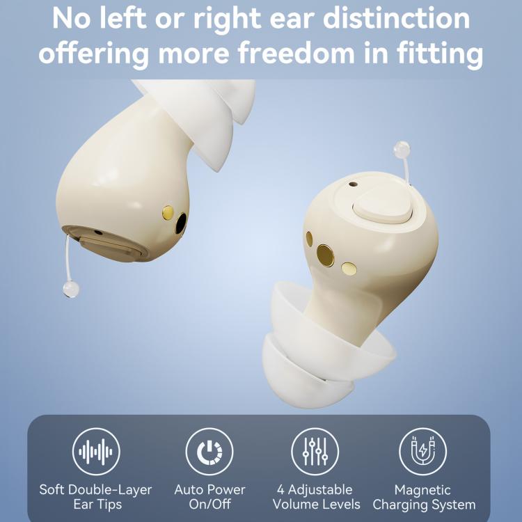 Apparecchio acustico invisibile endoauricolare con riduzione del rumore e amplificatore sonoro intelligente per anziani, Invisible In-Ear Hearing Aid