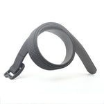 Cinture da uomo Web in tela spessa a doppio lato con fibbia in plastica, 110cm, 120cm, 130cm