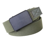 Cintura elastica da uomo in tessuto, casual, intrecciata, con fibbia automatica in lega di zinco., 105cm, 115cm, 125cm
