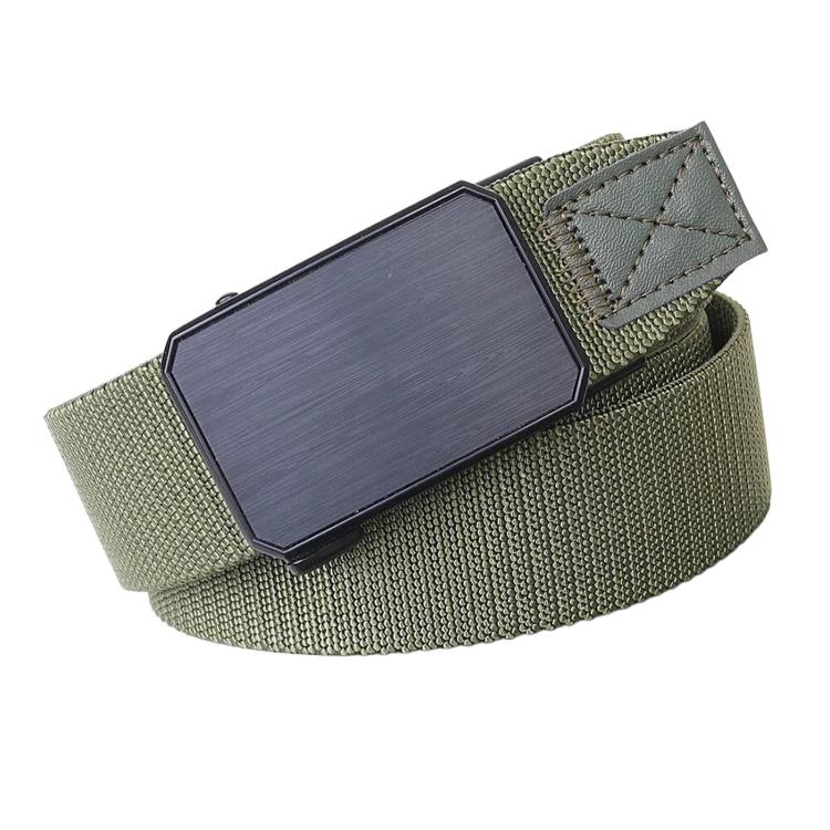 Cintura elastica da uomo in tessuto, casual, intrecciata, con fibbia automatica in lega di zinco., 105cm, 115cm, 125cm