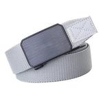 Cintura elastica da uomo in tessuto, casual, intrecciata, con fibbia automatica in lega di zinco., 105cm, 115cm, 125cm