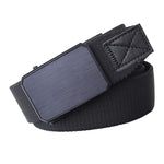 Cintura elastica da uomo in tessuto, casual, intrecciata, con fibbia automatica in lega di zinco., 105cm, 115cm, 125cm