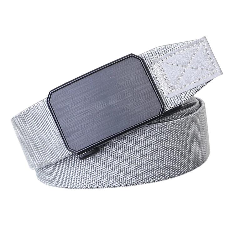 Cintura elastica da uomo in tessuto, casual, intrecciata, con fibbia automatica in lega di zinco., 105cm, 115cm, 125cm