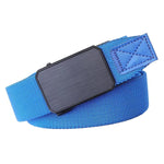 Cintura elastica da uomo in tessuto, casual, intrecciata, con fibbia automatica in lega di zinco., 105cm, 115cm, 125cm