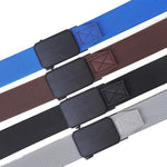 Cintura elastica da uomo in tessuto, casual, intrecciata, con fibbia automatica in lega di zinco., 105cm, 115cm, 125cm