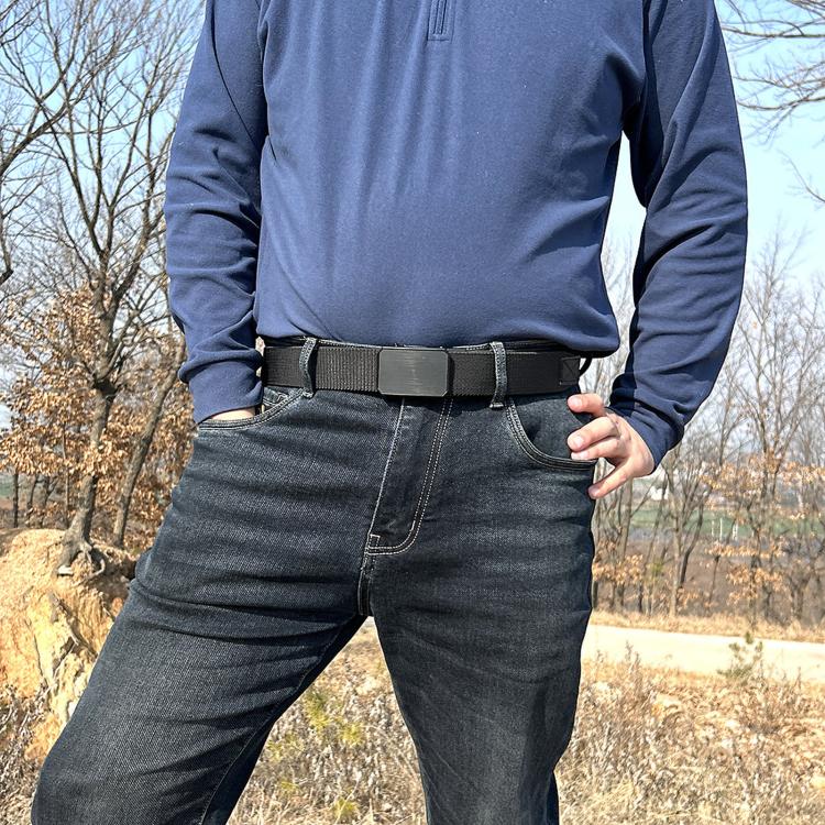Cintura elastica da uomo in tessuto, casual, intrecciata, con fibbia automatica in lega di zinco., 105cm, 115cm, 125cm