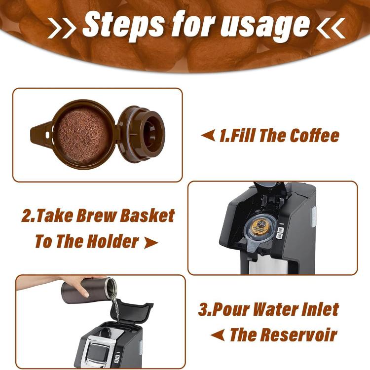 Cestello di ricambio per la macchina da caffè Hamilton Beach FlexBrew 49950C, filtro riutilizzabile per caffè macinato.