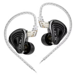 Cuffie KZ ZSX PRO con driver ibrido 5BA+1DD, cavo da 1,2 m, audio HiFi, ideali per sport e gaming, con cavo rimovibile., Standard, With Mic