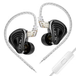 Cuffie KZ ZSX PRO con driver ibrido 5BA+1DD, cavo da 1,2 m, audio HiFi, ideali per sport e gaming, con cavo rimovibile., Standard, With Mic