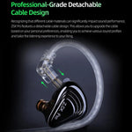 Cuffie KZ ZSX PRO con driver ibrido 5BA+1DD, cavo da 1,2 m, audio HiFi, ideali per sport e gaming, con cavo rimovibile., Standard, With Mic