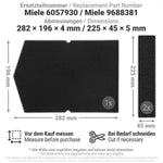 Set di filtri in schiuma per asciugatrici Miele, ricambio per i modelli 6057930 e 9688381., 6057930 & 9688381