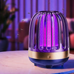 Zanzariere elettriche USB per uso domestico e lampade LED per esterni, Navy Blue Rechargeable, Golden Beige Rechargeable, Navy Blue Direct Plug, Golden Beige Direct Plug