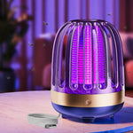 Zanzariere elettriche USB per uso domestico e lampade LED per esterni, Navy Blue Rechargeable, Golden Beige Rechargeable, Navy Blue Direct Plug, Golden Beige Direct Plug