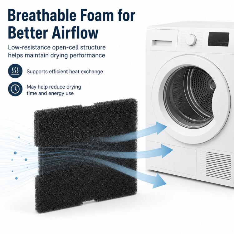 Filtro in schiuma per asciugatrici Beko / Grundig & Elektra, ricambio per il codice 2964840100., 2964840100
