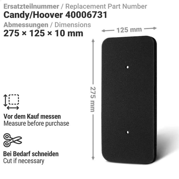 Filtro in schiuma per asciugatrice Candy & Hoover, ricambio per 40006731, 40006731