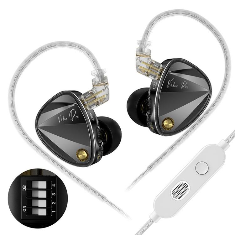 Auricolari KZ Vader Pro Hifi Bass con 6 driver dinamici e cavo da 1,2 m., HM Curve Standard, HM Curve With Mic, Bass Enhanced Standard, Bass Enhanced With Mic, HM Curve With Mic Type-C, Bass Enhanced With Mic Type-C
