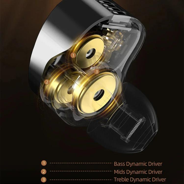 Auricolari KZ Vader Pro Hifi Bass con 6 driver dinamici e cavo da 1,2 m., HM Curve Standard, HM Curve With Mic, Bass Enhanced Standard, Bass Enhanced With Mic, HM Curve With Mic Type-C, Bass Enhanced With Mic Type-C