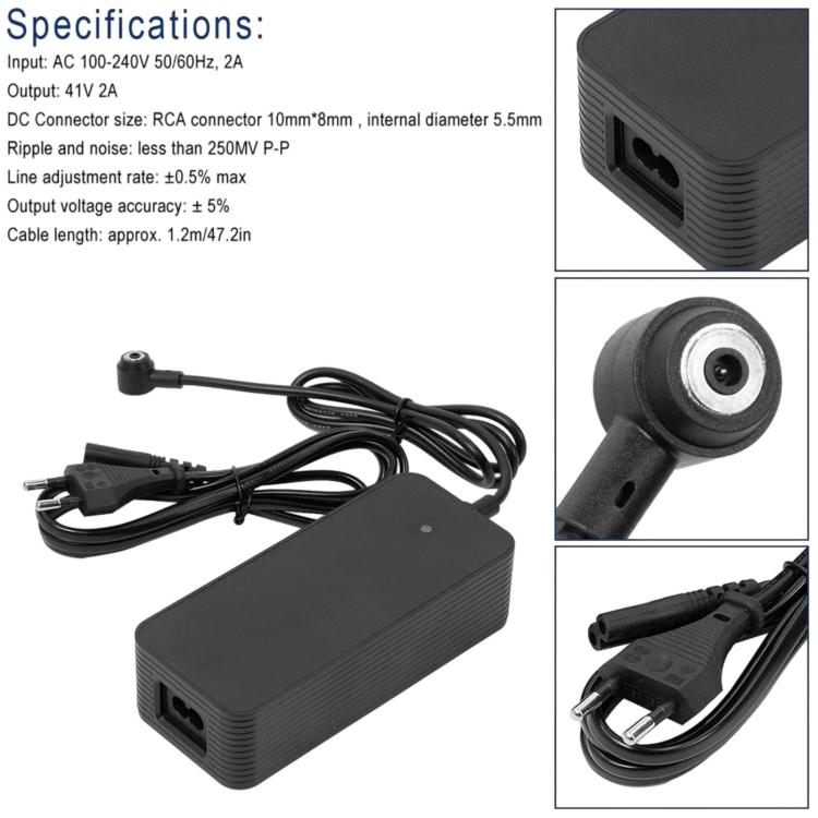 Caricabatterie per monopattino elettrico Xiaomi 4 / 4 Pro 41V 2A, EU Plug, UK Plug, US Plug, AU Plug