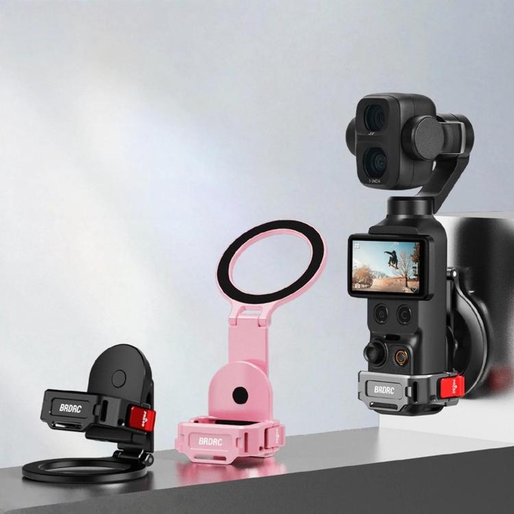 Supporto magnetico per teleprompter BRDRC, estensione per slitta a caldo e clip per telefono per DJI Osmo Pocket 4 / 4 Pro / 3 BRDRC.