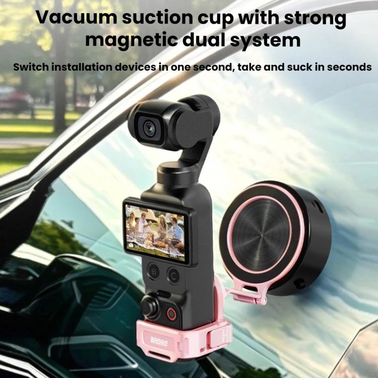 Supporto magnetico per teleprompter BRDRC, estensione per slitta a caldo e clip per telefono per DJI Osmo Pocket 4 / 4 Pro / 3 BRDRC.