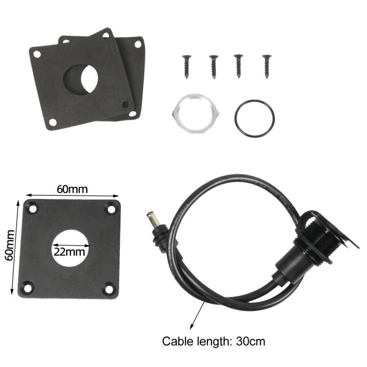 Presa a muro passante DC 5,5 x 2,1 mm in alluminio, ingresso alimentazione per Starlink Mini, DC 5.5 x 2.1 mm Power Inlet Port